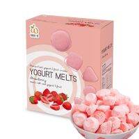 Wel-B​ Yogurt​ Melts​ Strawberry​ 25g. (โย​เกิร์ตกรอบ​ สตรอเบอร์รี่​ 25 กรัม) - ขนมเด็ก ขนม