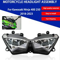 ส่วนประกอบไฟหน้ามอเตอร์ไซด์สำหรับ Kawasaki Ninja 400 250 NINJA400 2018 2019 2020 2021 2023 636ไฟหน้ารถมอเตอร์ไซค์แบบ LED-เครื่องประดับโคมไฟ