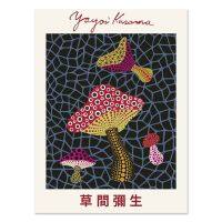 Goodstore บทคัดย่อฟักทองดอกไม้ Wall Art โดย Yayoi Kusama - Nordic Modern ผ้าใบพิมพ์สำหรับตกแต่งห้องนั่งเล่น