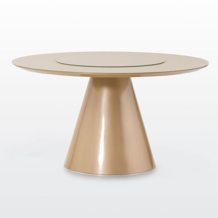 modernform โต๊ะอาหาร รุ่น DAMARIS FIBER GLASS สีทอง