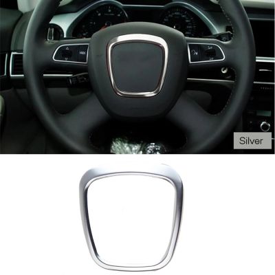【CC】 Car Styling steering wheel center logo Covers Stickers Trim for B6 B7 B8 A6 A5 Q7 8P 8  Interior Accessories
