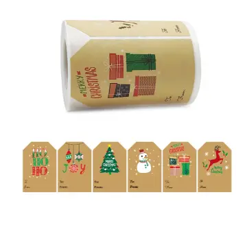 250 Pcs Christmas Gift Tags Self Adhesive Gift Tag Stickers
