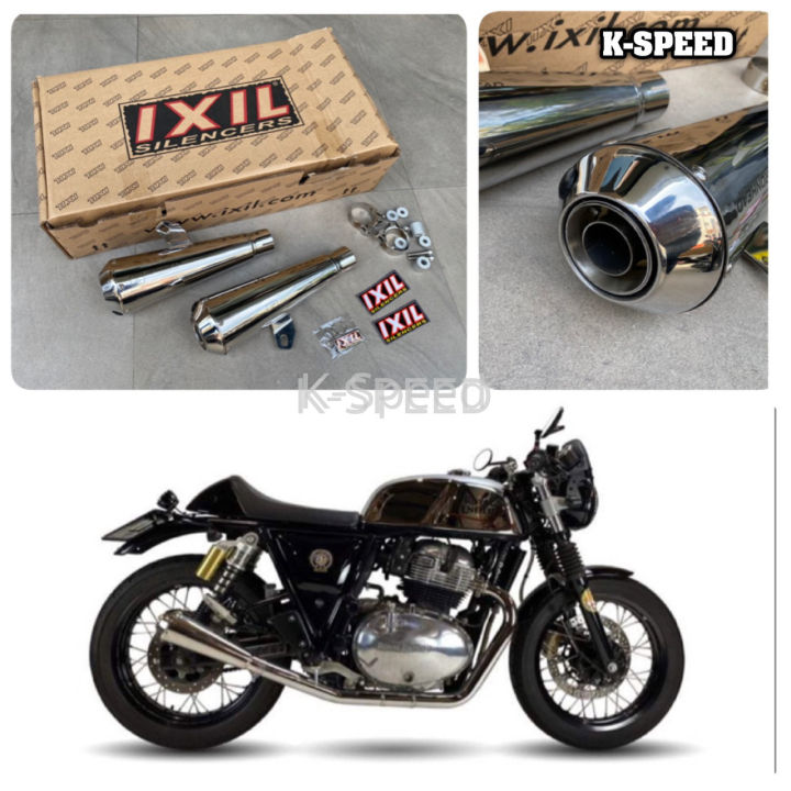 ปลายท่อสูตร Ixil IronHead แสตนเลส for Royal Enfield GT 650 & Interceptor 650 แบรนดังจากสเปน