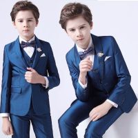 [COD] Childrens suit three-piece flower girl little boy piano dress performance Korean version handsome spring and autumn