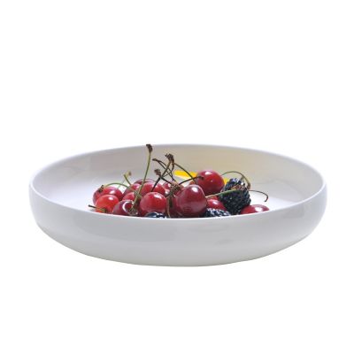 [COD] Wholesale processing bone china plate vegetable white ceramic tableware disc fruit dumpling deep nest dish