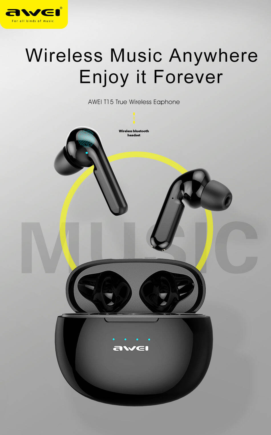 wireless earphones from music forever