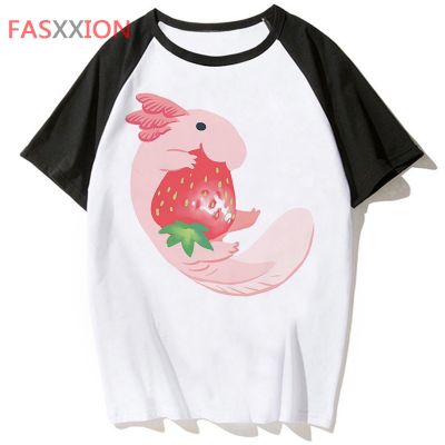 Ajolote Axolotl เสื้อยืดฮาราจูกุสำหรับ Hop ตลกขบขัน Streetwear เสื้อชุดเสื้อผ้าเสื้อยืดผู้ชายเสื้อยืดผู้ชาย