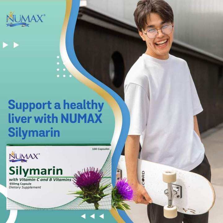Numax Silymarin with Vitamin C and B Vitamins 100 Capsules per Box (FDA