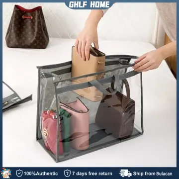Amazon.com: Interesse 12 Packs Dust Bags for Handbags, Clear Handbag  Storage, Purse Storage Organizer for Closet, Purse Cover Hanging Closet  Organizer with Zipper and Handles : Home & Kitchen