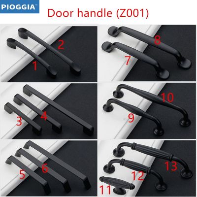 PIOGGIA Matte Black Kitchen Cabinet Handle Door Pull Drawer Knob Hardware hand grab Z001