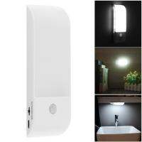 Bright 12 LED Rechargeable PIR Motion Sensor Cabinet Wardrobe Wall Lamp with USB Charging for WardrobeHallwayPathwayStaircase