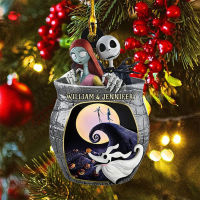 6Pcs Nightmare Before Christmas ตกแต่งจี้อะคริลิคแจ็คและแซลลี่แขวนเครื่องประดับต้นคริสต์มาสปีใหม่รูป Toys