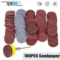 100pcs 25mm High Quality Sanding Discs + 1" Abrasives Hook &amp; Loop Backer Plate + 1/8inch Shank Set For Polishing Tools