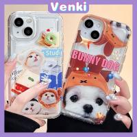 Venki - เข้ากันได้สำหรับ เคส iphone 11 เคสไอโฟน เคสไอโฟน11 เคส TPU อ่อนแบบใส ถุงลมนิรภัยกันกระแทกกล้องป้องกันแมวน่ารักลูกสุนัขเข้ากันได้กับ iPhone 14 13 Pro Max iPhone 12 Pro Max XR XS 7Plus 8Plus