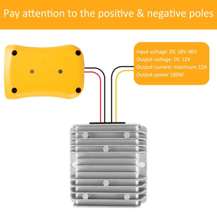 dagafga-ตัวแปลงขาลง20v-ถึง12v-ใช้ได้กับ-dcb203-dcb204-dcb206เรกูเลเตอร์เครื่องแปลงไฟที่เสถียรตัวแปลงขาลงตัวแปลงขาลง20v-ถึง12v