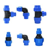 ﹍✱ 20/25/32/40/50/63mm Transitional Coupling For PE Pipes Elbow Tee Reducer Connector Water Splitter Farm Water Pipe Fittings