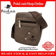 Buy New Polo Louie Men's Messenger Shoulder Bag (Khaki)