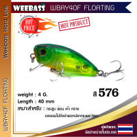 อุปกรณ์ตกปลา WEEBASS เหยื่อปลั๊ก - รุ่น WBAY40F FLOATING 40mm/4g. เหยื่อปลอม เหยื่อตกปลา