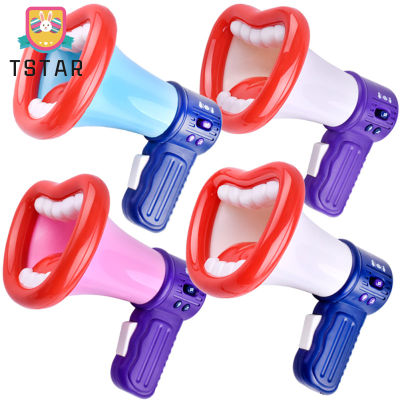 TS【ready Stock】Voice Changer Funny Creative Big Mouth Handheld Amplifier Multi-Channel Music Voice Changer Speaker Toy【cod】