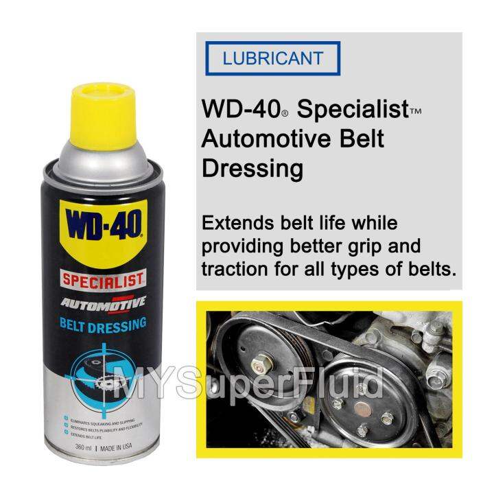 WD40 Specialist Automotive Belt Dressing Spray (360ml) Lazada