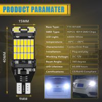 T15โคมไฟ Led รถยนต์ W16W W5W 3014แสงไฟขาวจัดสัญญาณไฟ Led Canbus ไม่มีข้อผิดพลาดถอยจอดด้านหลัง