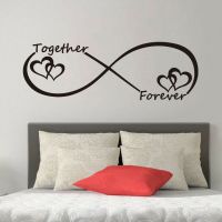 Together Forever สติ๊กเกอร์ติดผนังสำหรับคนรักห้องนั่งเล่นห้องนอน Love Home Decoration Decals ของขวัญวาเลนไทน์