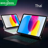 GOOJODOQ ?? คีย์บอร์ดไทย เคสคีย์บอร์ดบลูทูธไร้สาย มีไฟแบ็คไลท์ สำหรับ iPad Pro 12.9 Pro 11 และ Air 4 5 10th 10.9