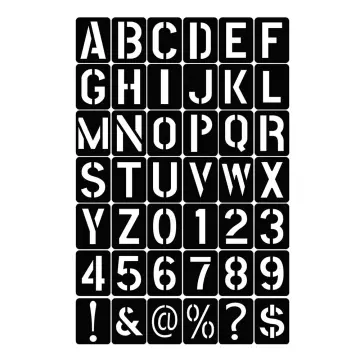 Alphabet Number Stencils 4 Inch 26 Pack Letters Numbers Stencil Templates 