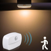 Motion Sensor LED ไร้สายไฟในคืนเซ็นเซอร์อัตโนมัติคณะรัฐมนตรีบันไดตู้เสื้อผ้าห้องทางเดินแสงประหยัดพลังงานผนังตกแต่งโคมไฟ