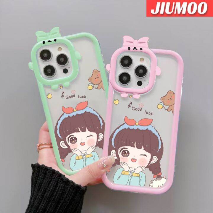 jiumoo-เคสสำหรับ-vivo-y95-y91-y91i-เคสแฟชั่นลายการ์ตูนน่ารักเด็กผู้หญิงสีสันสดใสเคสโทรศัพท์โปร่งใสนิ่มเคสซิลิโคนกันกระแทกป้องกันเลนส์กล้องสัตว์ประหลาดตัวเล็กกรอบใส