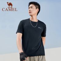 Cameljeans เสื้อยืดผู้ชายแขนสั้นแห้งเร็ว,เสื้อฟิตเนสกีฬาหลวมลำลองระบายอากาศฤดูร้อน