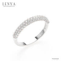 Lenya Jewelry แหวนเพชร DiamondLike ระยิบระยับด้วยงานฝังที่ละเอียด ประดับไปด้วยเพชรจำนวน 67 เม็ด เต็มหน้านิ้ว ตัวเรือนเงินแท้ชุบทองคำขาว