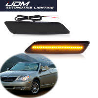 ไฟ LED ทำเครื่องหมายด้านข้างกันชนหน้ารถ2ชิ้นสีเหลืองอำพัน SXN สำหรับ Chrysler Sebring Sedan &amp; โคมไฟแบบเปิดประทุน/ไฟขับรถ12V