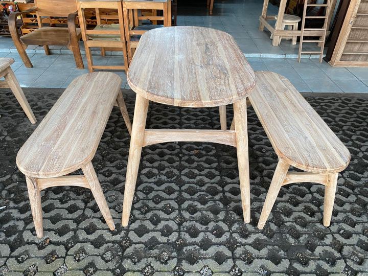 ชุด-3-ชิ้น-ชุดโต๊ะนั่งเล่นไม้สัก-โต๊ะกาแฟไม้สัก-ผู้ใหญ่นั่งได้-รับน้ำหนักได้เยอะ-ประกอบแล้ว-ทนแดด-ทนฝน-เก้าอี้สนาม-teak-wooden-table-amp-chair-large