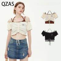 ▦ Qzas เสื้อยืด แขนสั้น แฟชั่นฤดูร้อน N2557