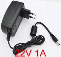 1PCS High quality DC 22V 1A  AC 100V-240VConverter Switching power adapter 1000mA Supply EU Plug DC 5.5mm x 2.1-2.5mm  Wires Leads Adapters