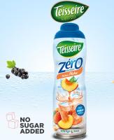 Premium products ? TEISSEIRE ZERO SUGAR เตสแซร์ น้ำหวานเข้มข้น สูตรไม่มีน้ำตาล  600มล ? พีชpeach