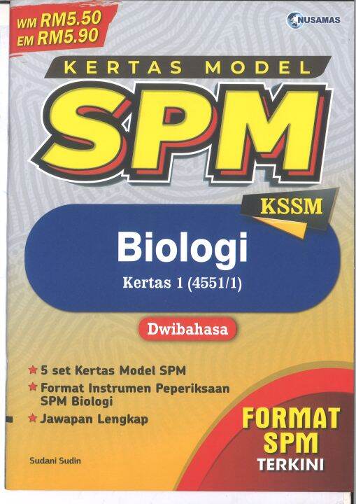 KERTAS MODEL SPM BIOLOGI DWIBAHASA KERTAS 1 KSSM | Lazada