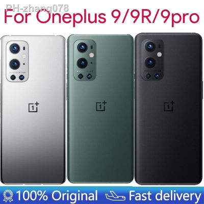 Original For Oneplus 9 Pro Battery Cover Glass Panel Rear Door Housing Case Oneplus 9Pro Back Cover With Camera Lens