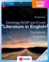 (คู่มือเตรียมสอบ)พร้อมส่ง Cambridge IGCSE and O Level Literature in English Coursebook (Cambridge International Igcse) (2nd CSM) [Paperback]