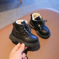 Girls Martin Boots New Autumn Winter Cotton-padded Boots Little Boys Girls Fashion Short Boots Beige Brown Black Color