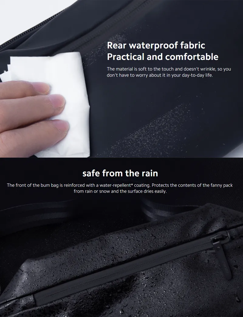 Xiaomi Mi Sports Fanny Pack -Black 2.25L daily backpack bag ผ้ากันน้ำ  กระเป๋าคาดเอว กระเป๋าสะพายข้าง กระเป๋าสะพาย กระเป๋าคาดหน้าอก  กระเป๋าเป้กันน้ำ | Lazada.co.th