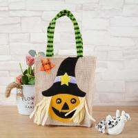 Black Cat Decorations Witch Decorations Skull Handbags Ghost Decorations Halloween Handbag Flax Handbag Cartoon Handbag