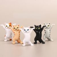 Animal Figure Dancing Cat Earphone Stand for Earphone Headset Bluetoot Penholder Desktop Display Stand Cute Home Decoration