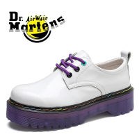 Dr Martens Air รองเท้าหนังรองเท้าลำลองผู้หญิงพื้นรองเท้าหนาแบบโลลิต้ามีเชือกรองเท้าลำลองสามรูสำหรับเด็กผู้หญิง