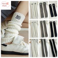 DGJKF ปลอกขาy2k JK JK JK Letter leg warmers ฮาราจูกุ สไตล์ญี่ปุ่นแบบ ผ้าคลุมขาถัก โกธิค ทำด้วยผ้าขนสัตว์ ถุงเท้ายามบัลเล่ต์ สาวๆ