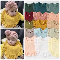 【DT】hot！ Korean Baby Feeding Drool Bib Ruffle Infants Saliva Soft Cotton Burp Newborn Toddler Kids Bibs