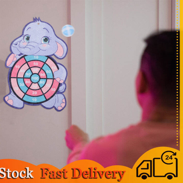 Mixic 2 Sets Children's y Elephant Dart Board Throw Darts Game Chess