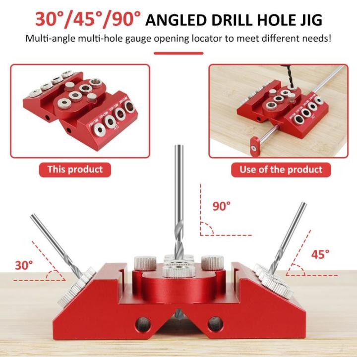 30-45-90มุมเจาะคู่มือจิ๊กเจาะอะลูมินัมอัลลอยหลุมเจาะอเนกประสงค์จิ๊กเจาะหลุมเจาะคู่มือจิ๊กเจาะรูสำหรับหลุมตรงและมุม