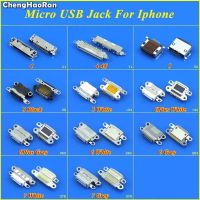 Chenghaoran แจ็คไฟกระแสตรงสำหรับ Iphone 4G 4S 5G 6Plus 6S 7G 7P 8P X ชาร์จพอร์ตปลั๊กขั้วต่อไมโคร Usb ปลั๊กตัวเมีย